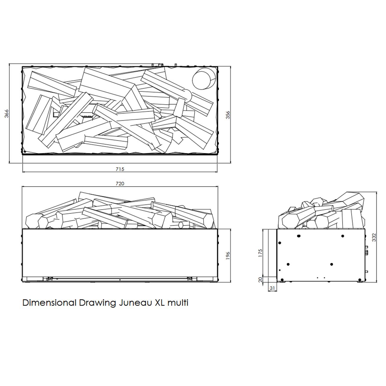 Dimplex Juneau XL Multi Optimyst Elektrokamin - 3D Flammeneffekt mit Farbsteuerung und App