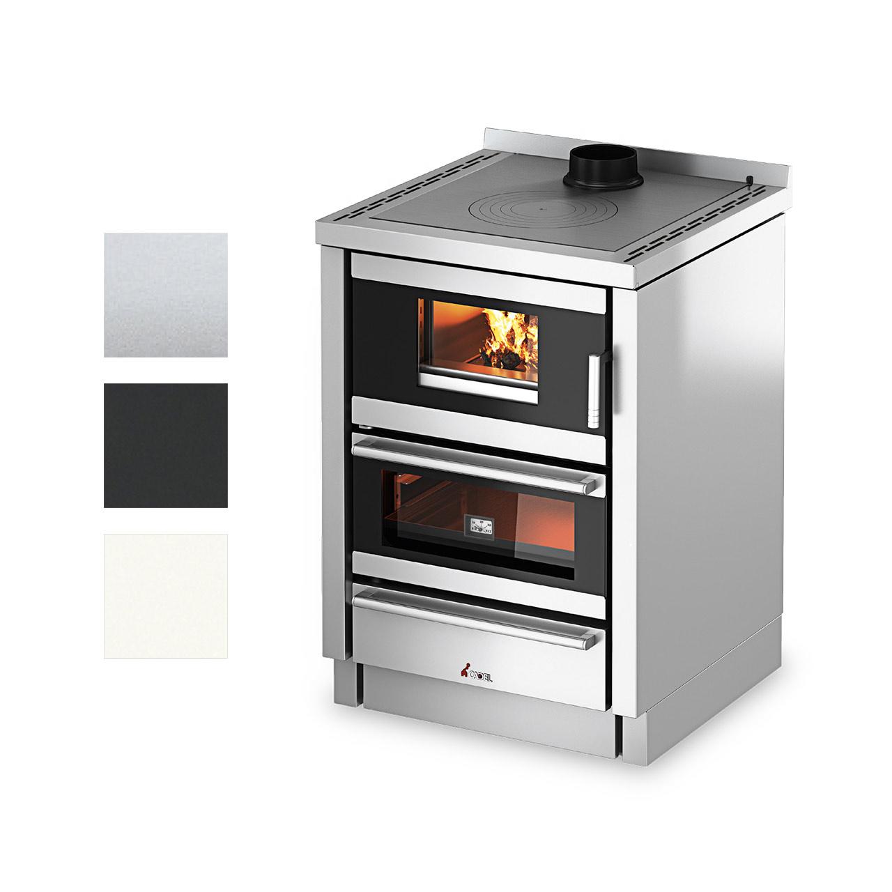 Holzherd Cadel Kook 60 4.0 6,2 kW - Ausführung: Stahl/Schwarz
