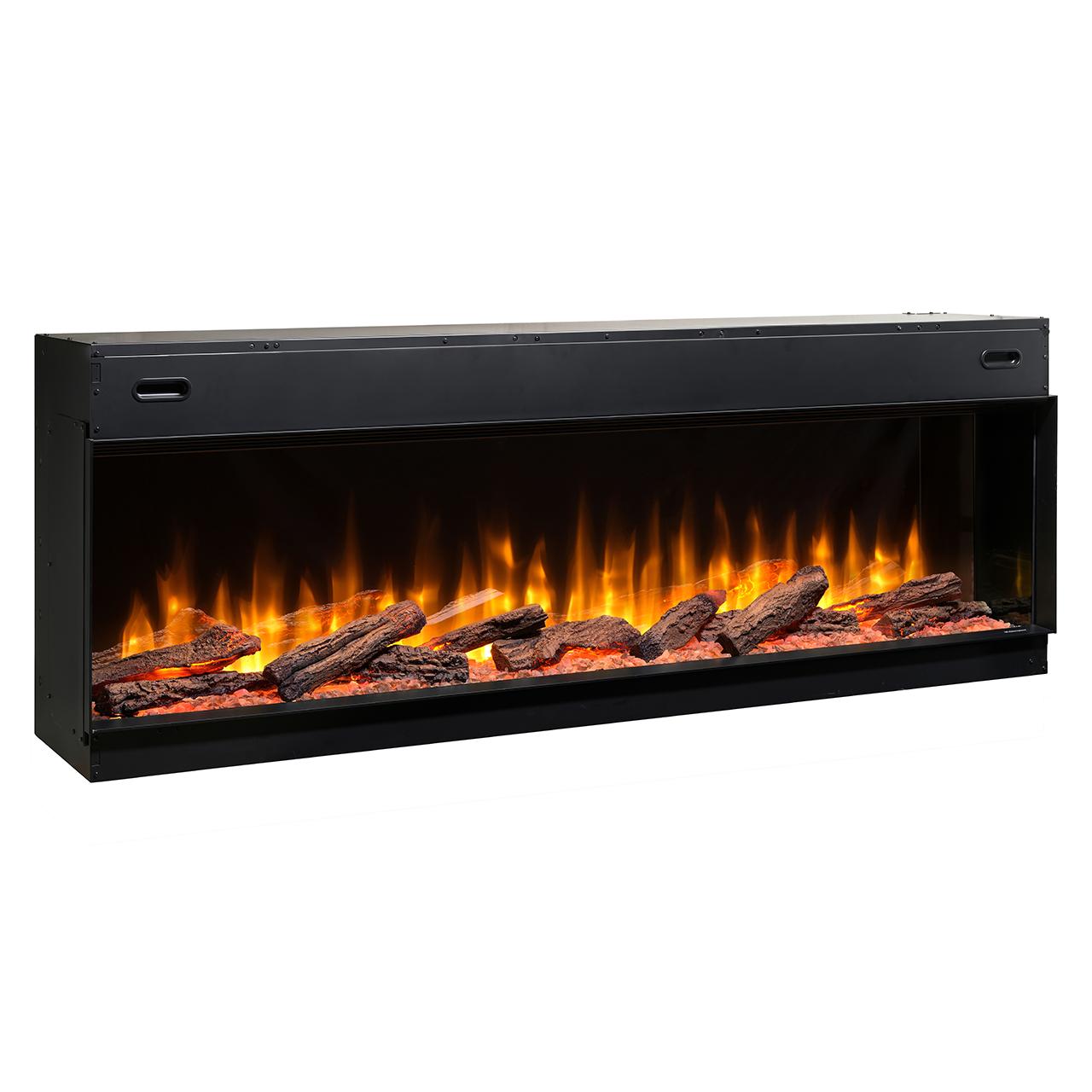 Dimplex Ignite Ultra 74 Elektrokamin - 3-seitiger Panorama-Einbau mit Optiflame-Technologie, App-Steuerung und Soundeffekt