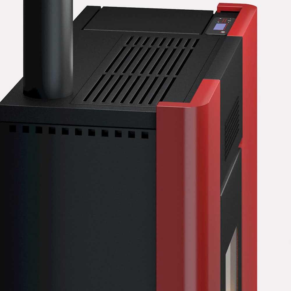 Pelletofen wasserführend Cadel Maya Idro 24  - Ausführung: Stahl/Titanium