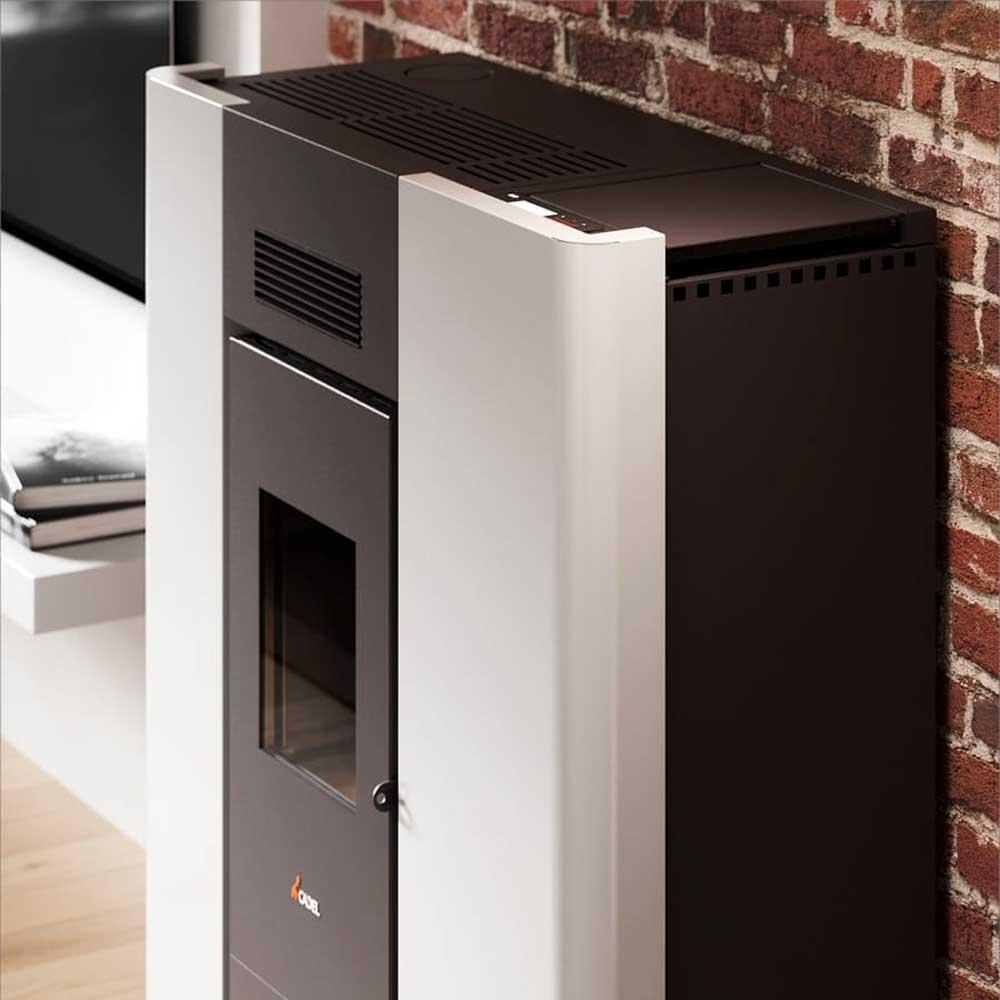 Pelletofen wasserführend Cadel Maya Idro 16 - Ausführung: Stahl/Titanium