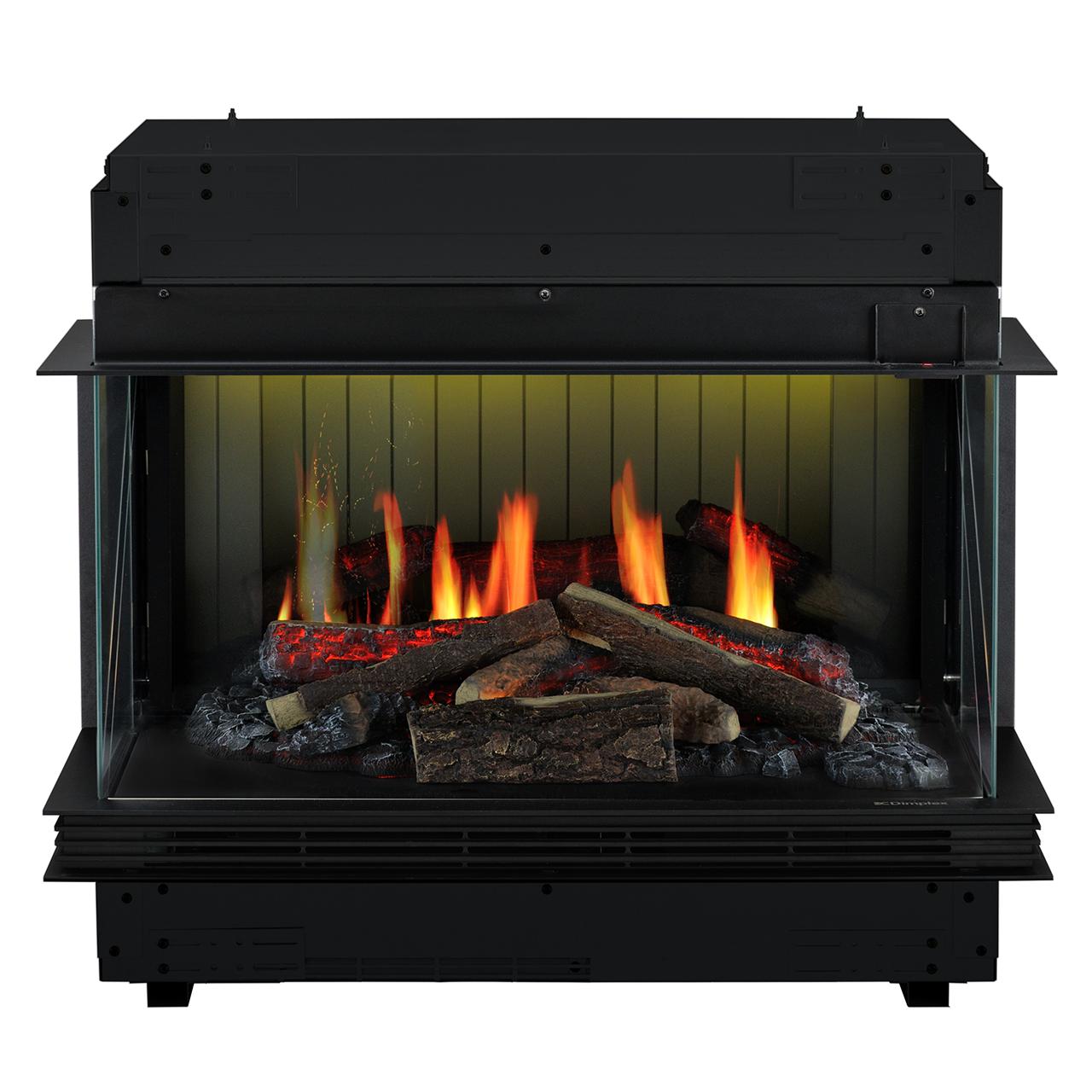 Dimplex Vista 70 III 3-seitiger Elektrokamin Opti-Virtual mit realistischer Holzfeuer-Optik und Fernbedienung für modernes Wohnambiente