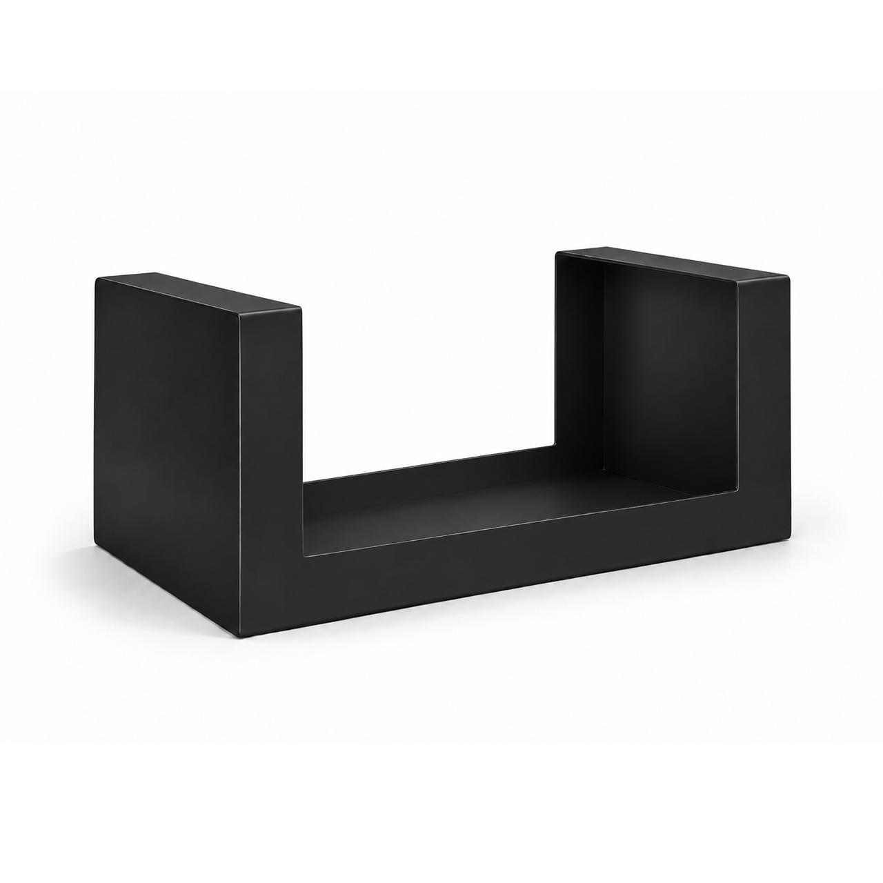 A.Caminetti Seitenbank & Holzlagerfach U-Form