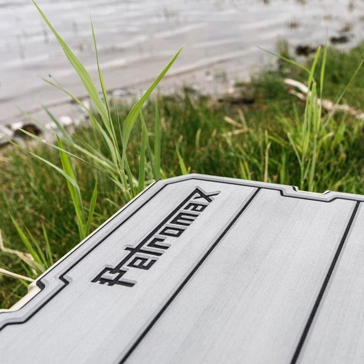 Haft-Auflage für Petromax Kühlbox - passend für: kx25 - Farbe: grau - Design: mit Linien