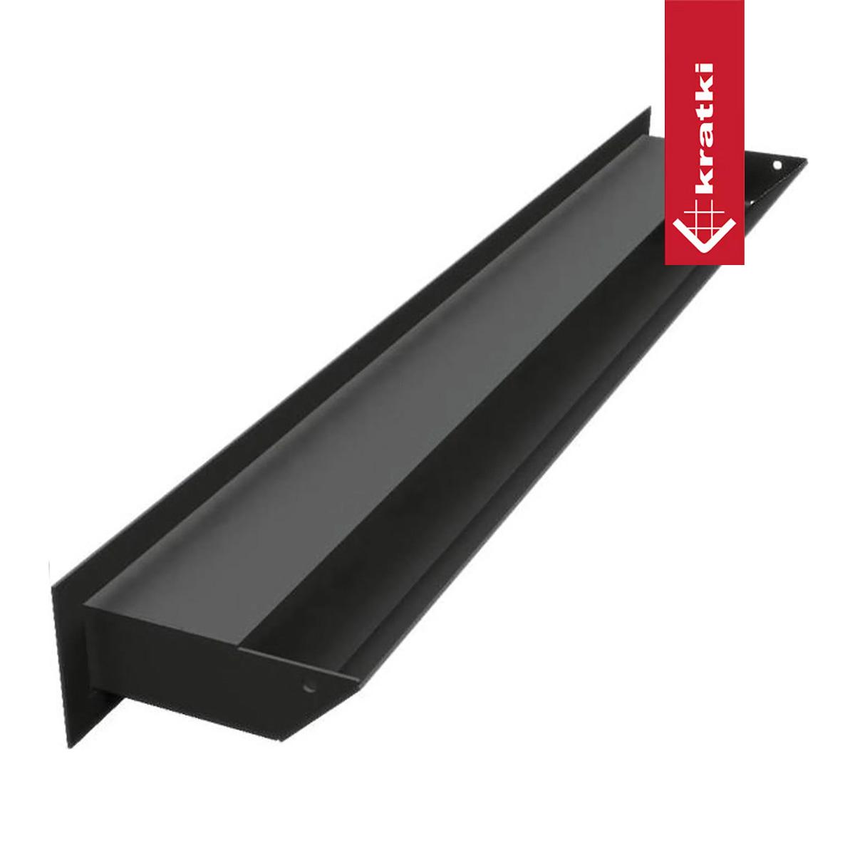 Kratki Luftleiste - Größe: 6 x 60 cm - Farbe: schwarz - Ausführung: slim (geringere Einbautiefe)