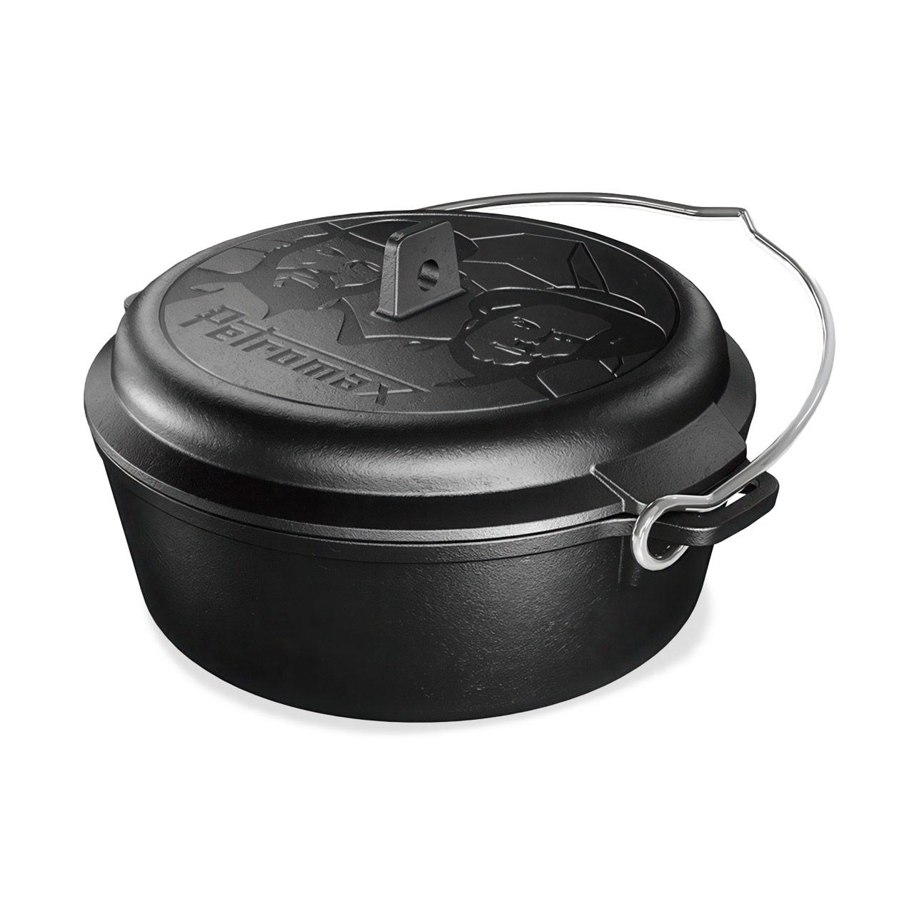 Petromax Bud Spencer & Terence Hill Kochset inkl. Dutch Oven ft3, Schmiedeeiserne Pfanne sp28 & Holzkochlöffel