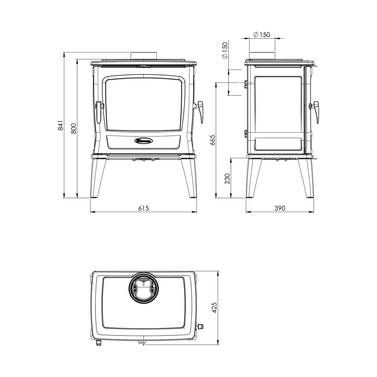 Kaminofen Dovre Tai 45WD, 9 kW