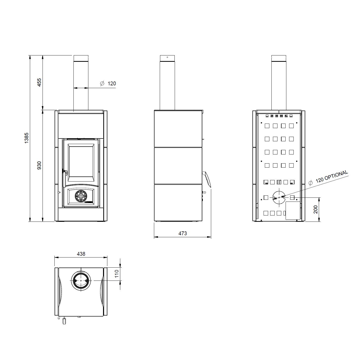 Kaminofen La Nordica Asia 5.0 mit 7 kW