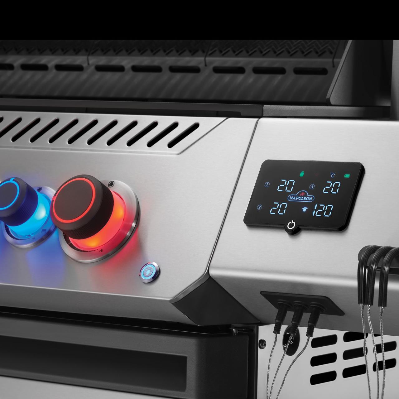 Gasgrill Napoleon Prestige 500 Connected Schwarz mit SIZZLE ZONE und Edelstahl-Heckbrenner (2026) Bundle inkl. 2 Unterschränke