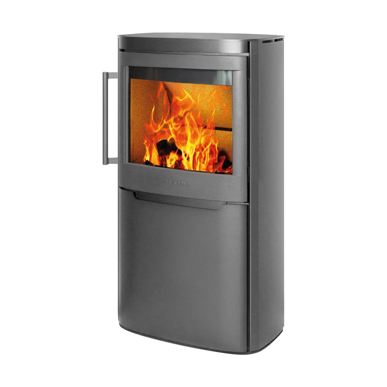 Kaminofen Wiking Pala 4, 7 kW - Korpus: Grau - Rauchabgang: Hinten