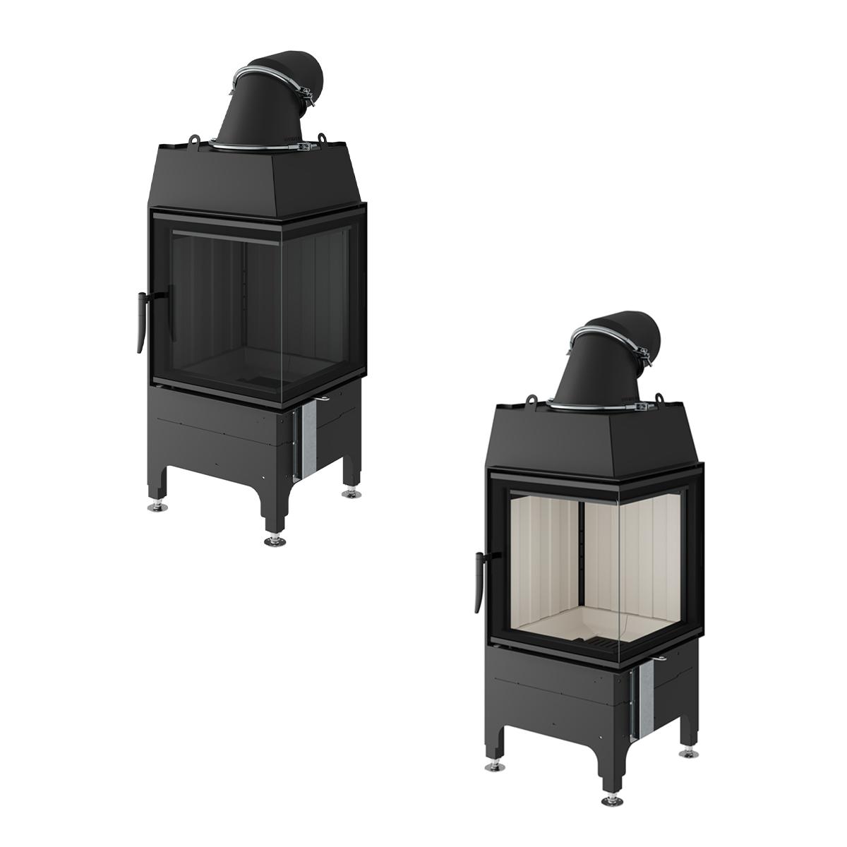 Kamineinsatz Spartherm Mini 2R 7 kW - Feuerraumauskleidung: weiß