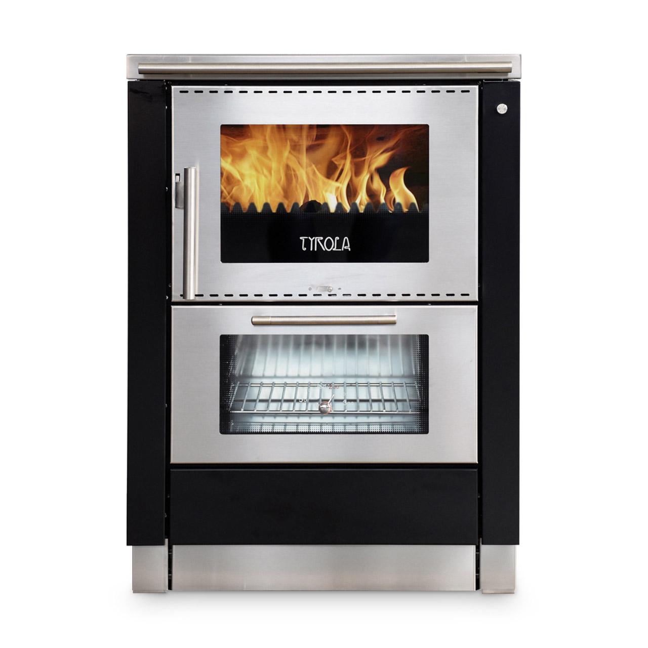 Holzherd Tyrola TR_F 60, 7 kW Küchenofen - Verkleidung: Schwarz