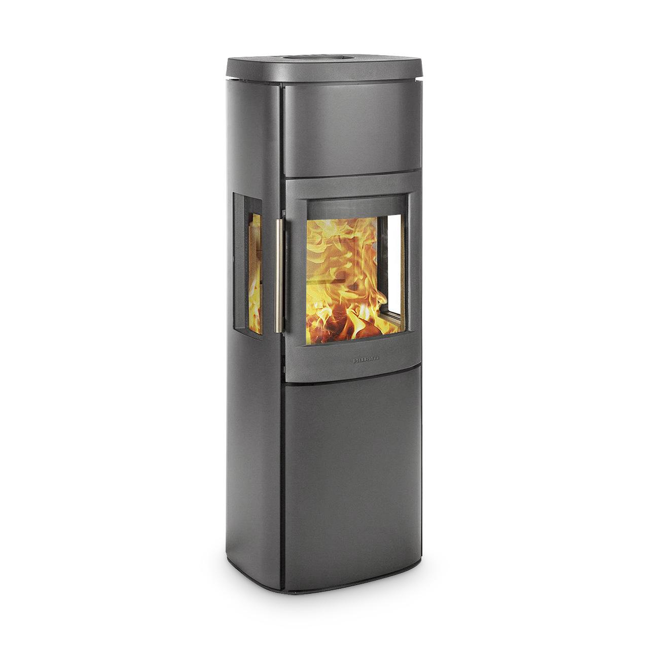 Kaminofen HWAM 4550 SmartControl mit Seitenglas 4,9 kW - Ausführung: HWAM 4550c, Korpus Grau