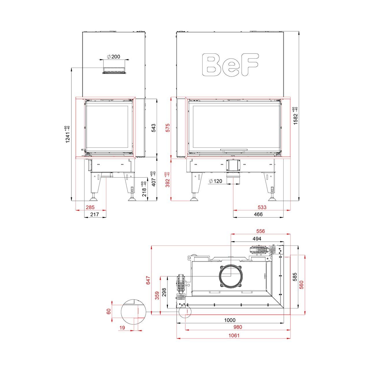 Kamineinsatz BeF Therm V10 CP