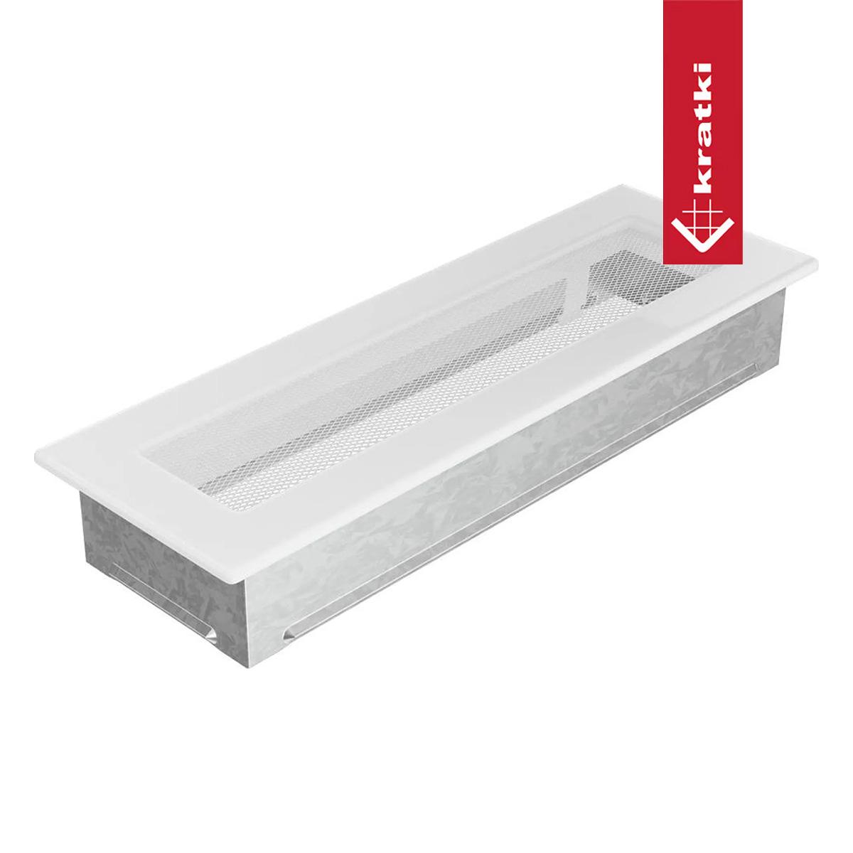 Kratki Kaltluftgitter rechteckig - Größe: 11 x 32 cm - Farbe: Weiß