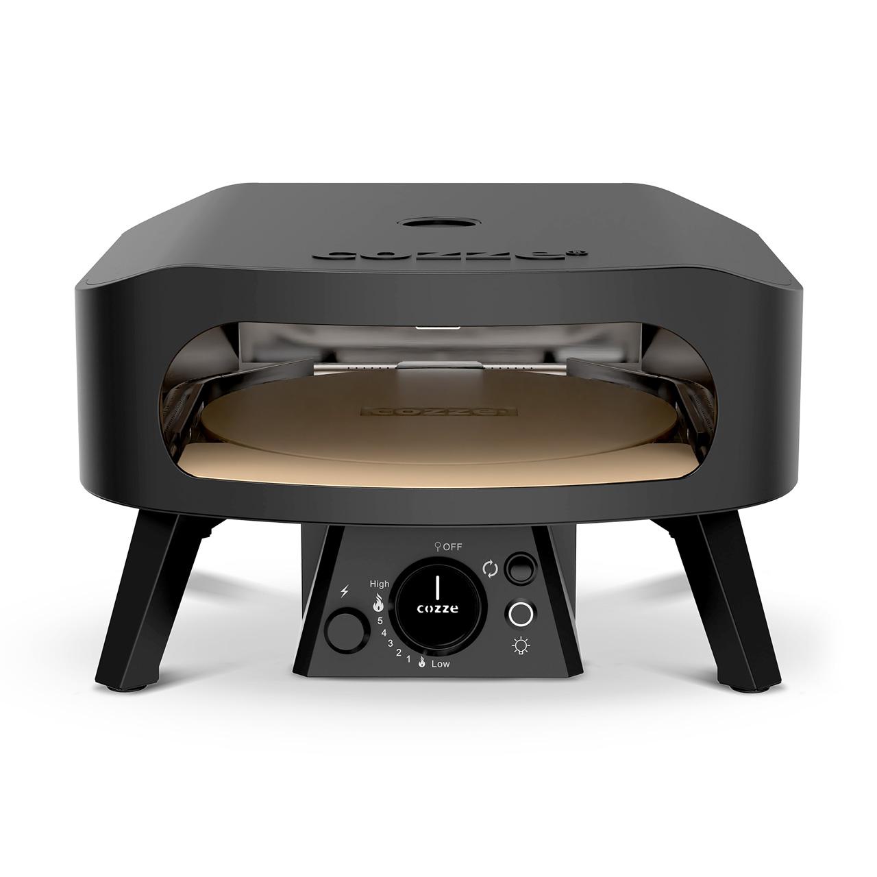 Gas Pizzaofen Cozze 13 Zoll Classic Rotate Black Edition, 50 mBar inkl. drehbarem Pizzastein & Hitzeschild