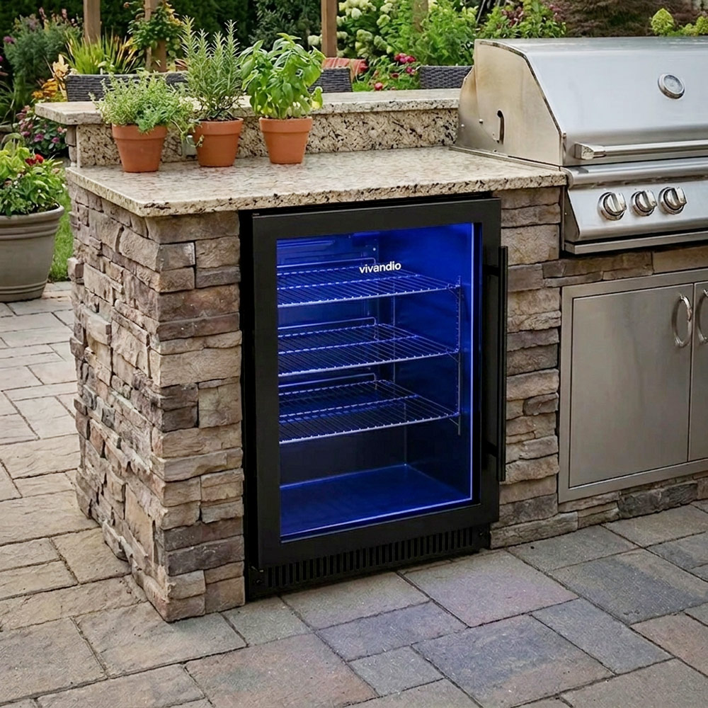 vivandio Outdoor Kühlschrank FS-150 schwarz