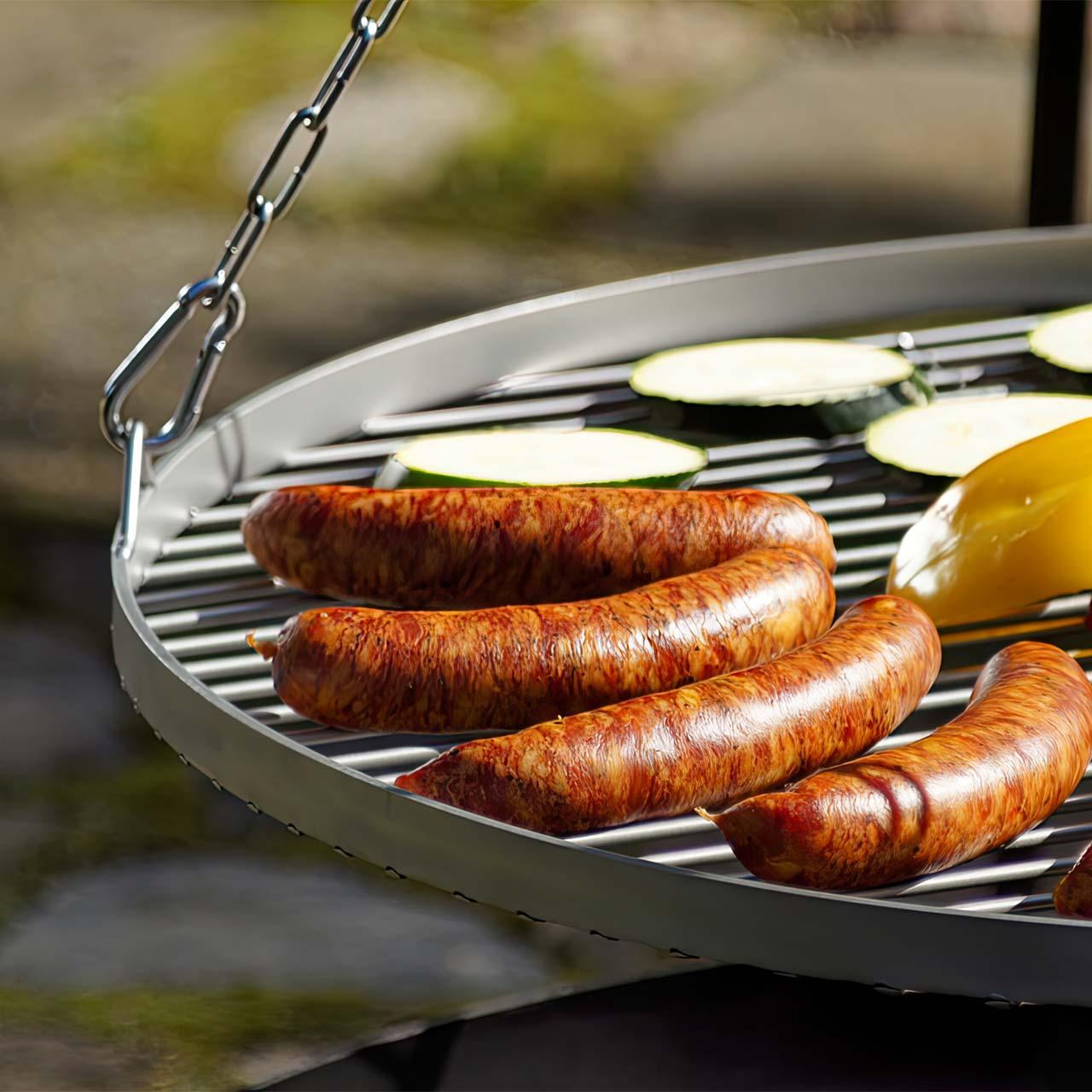 Schwenkgrill AA-Kaminwelt Venedig, DN 50 bis 70 cm - Ausführung: Grillrost Rohstahl, 60 cm