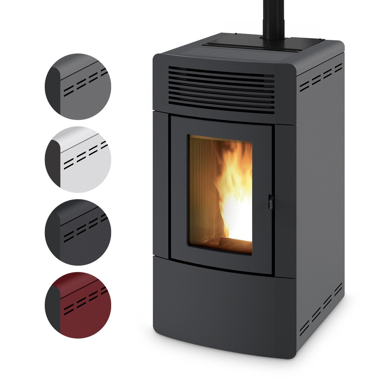 Pelletofen RED Malva Multiair 10 UP! S1 10 kW - Ausführung: Bordeaux