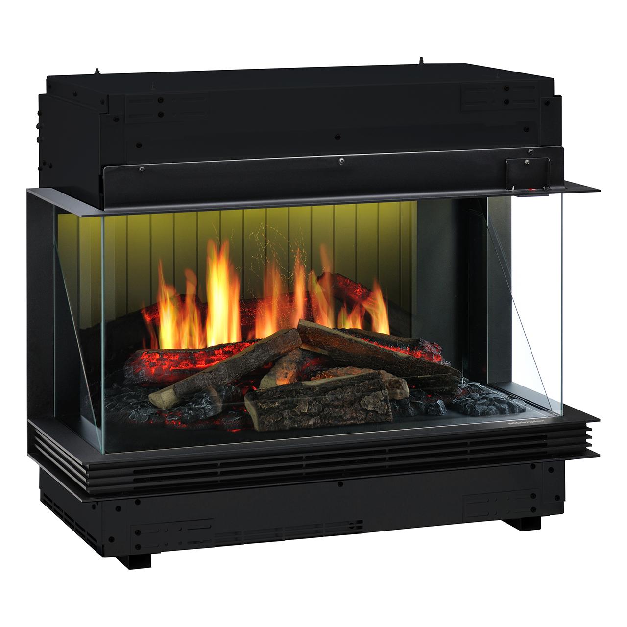 Dimplex Vista 70 III 3-seitiger Elektrokamin Opti-Virtual mit realistischer Holzfeuer-Optik und Fernbedienung für modernes Wohnambiente