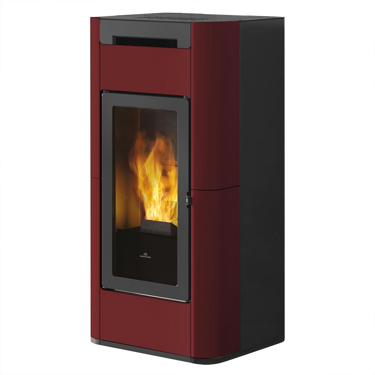 Pelletofen wasserführend Edilkamin Tera H 25 Evo 25,1 kW - Ausführung: Keramik Bordeaux