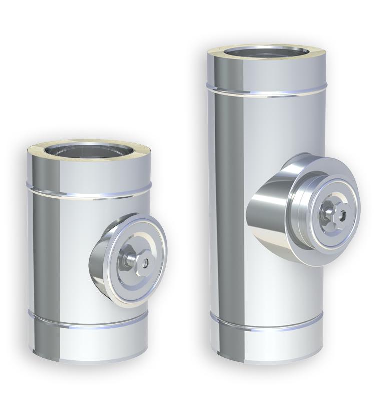 Jeremias DW-FU Längenelement mit Revision - Deckel für: Öl/Gas - für Schornstein-Innendurchmesser: 80mm