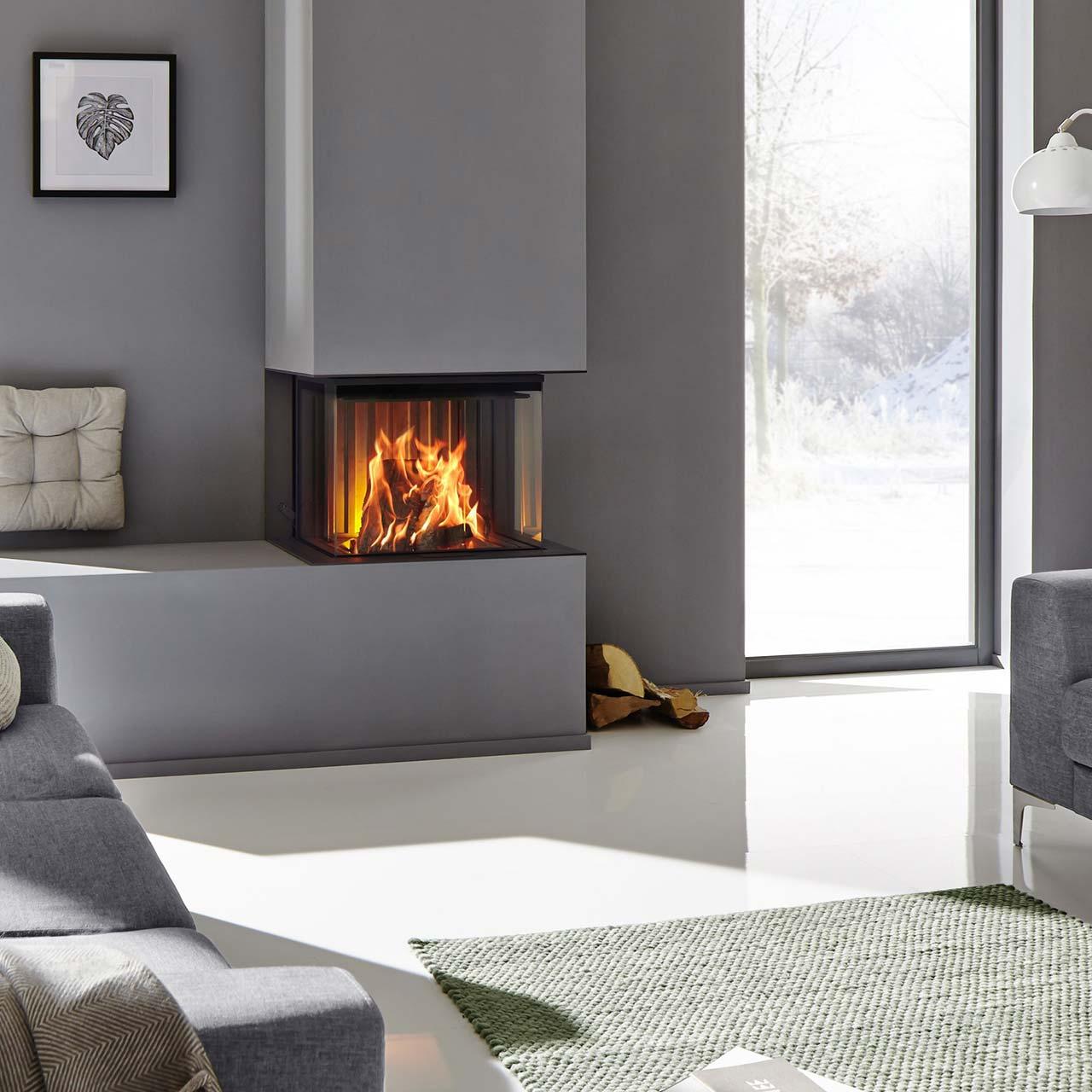 Kamineinsatz Spartherm Premium A-3RL-60h 10 kW - Feuerraumauskleidung: weiß - Rauchrohrdurchmesser: 200 mm