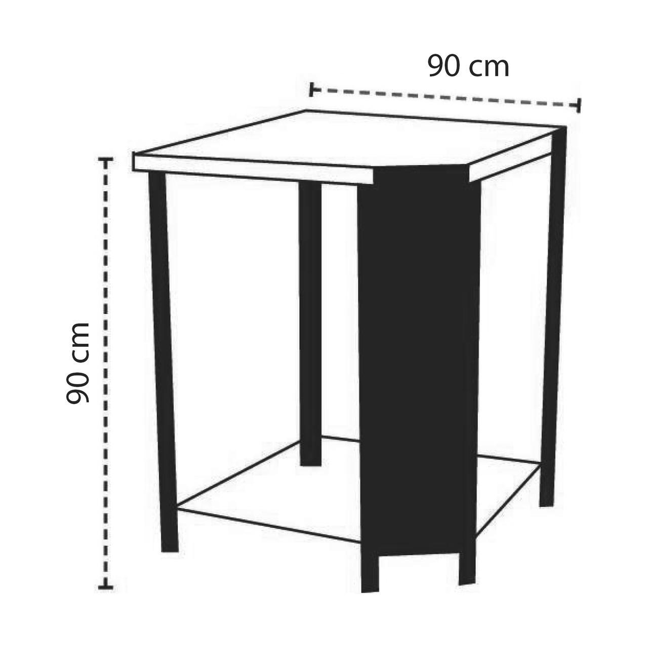 Cozze Outdoor Küche L-förmig mit Spüle und Schrankmodul 90 - 160 x 160 cm