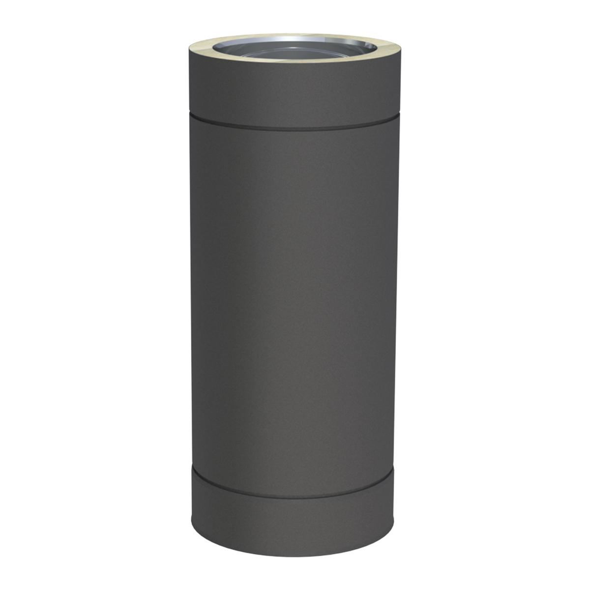 Jeremias DW-BLACK Längenelement - für Schornstein-Innendurchmesser: 130mm - Länge: 500mm