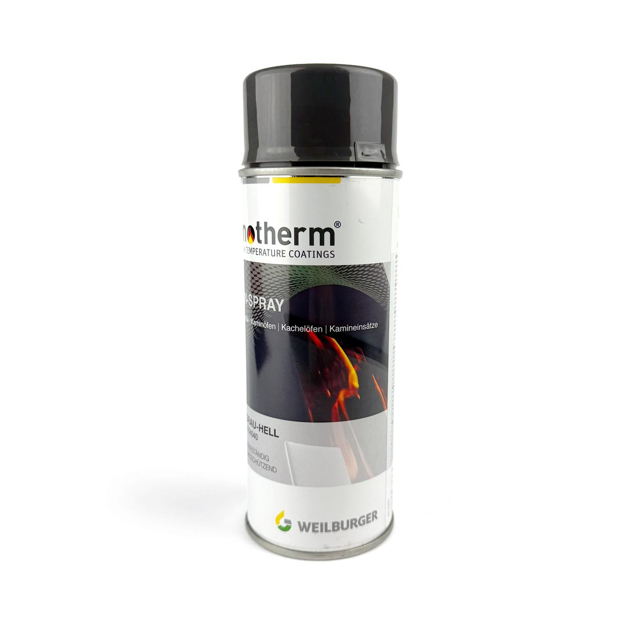 Senotherm Ofenspray Hellgrau hitzebeständiger Ofen, Lack Farbe Spray