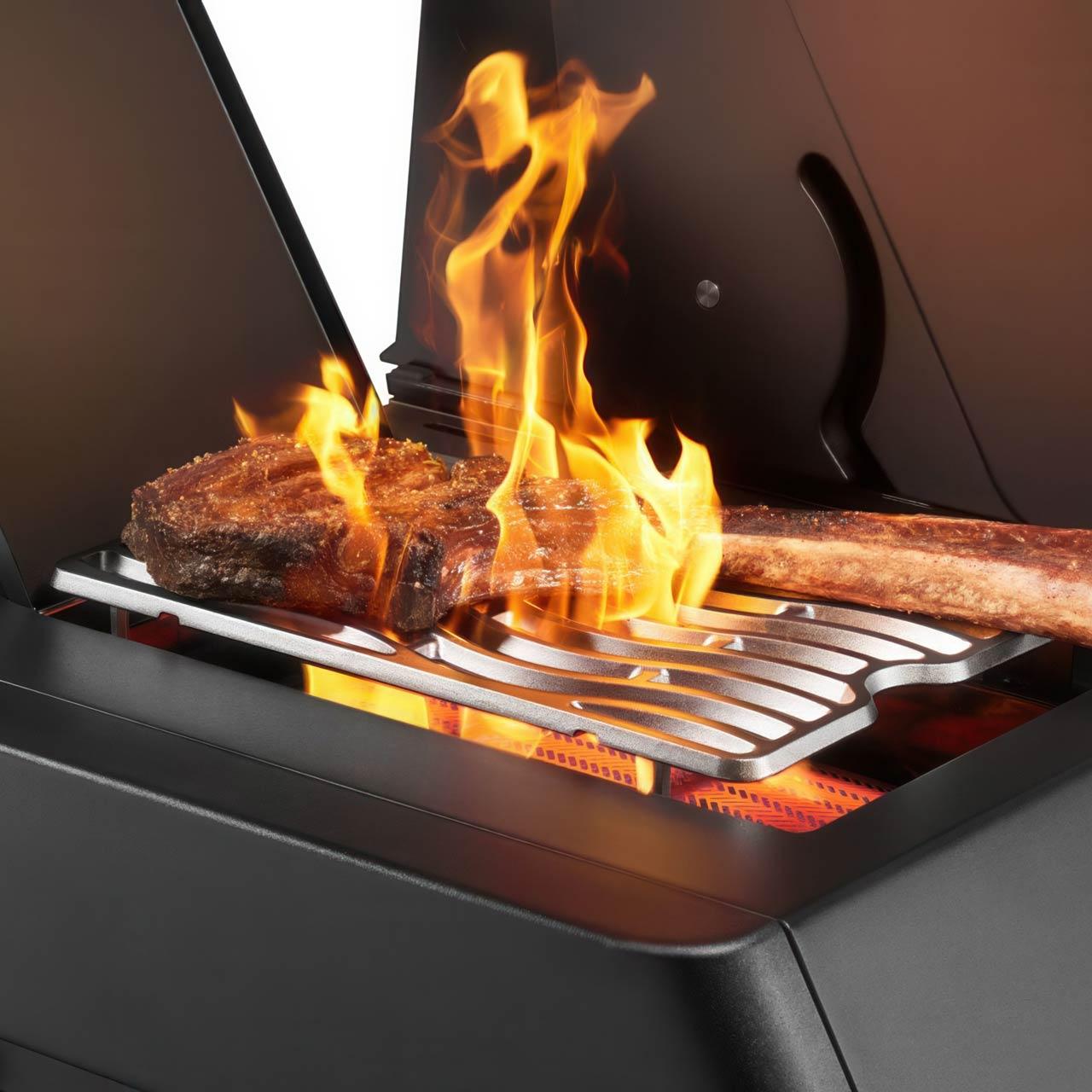Gasgrill Napoleon Phantom Prestige 500 Connected Mattschwarz, SIZZLE ZONE und Heckbrenner (2026) Bundle inkl. 2 Unterschränke