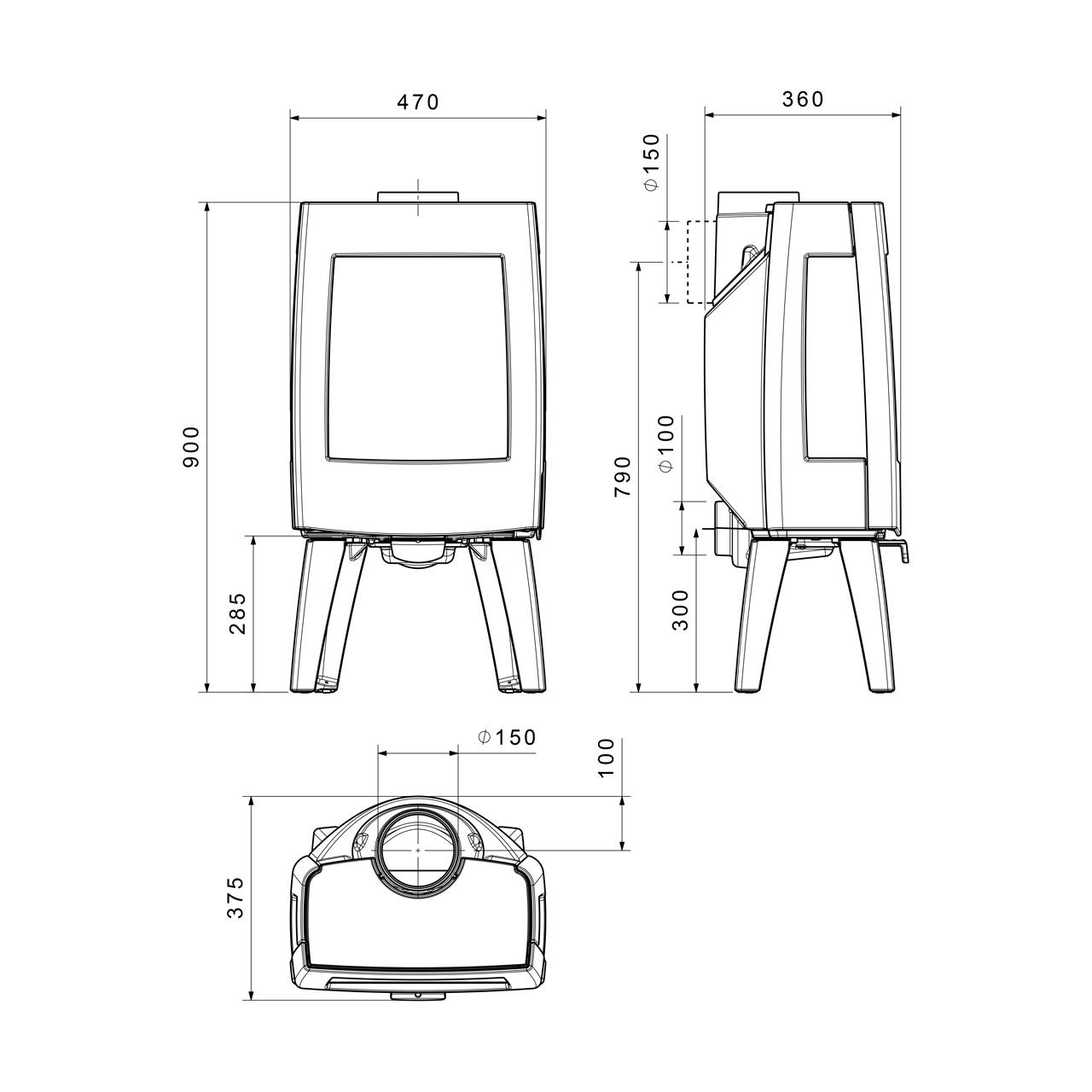 Kaminofen Dovre Sense 103, 7 kW