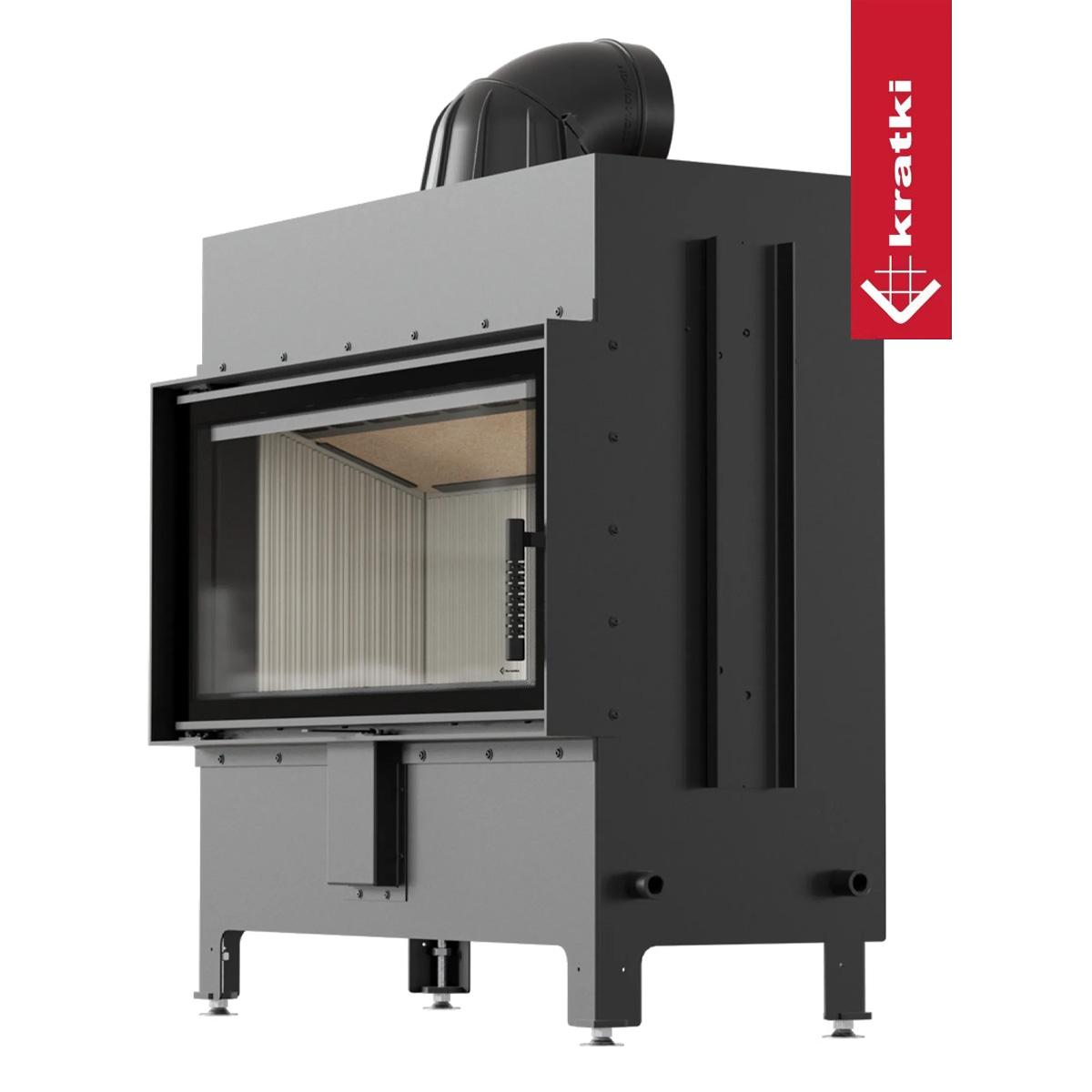 Kamineinsatz Kratki LUCY/16/NEW 16 kW - Feuerraumauskleidung: weiß - Tür selbstschließend: ja