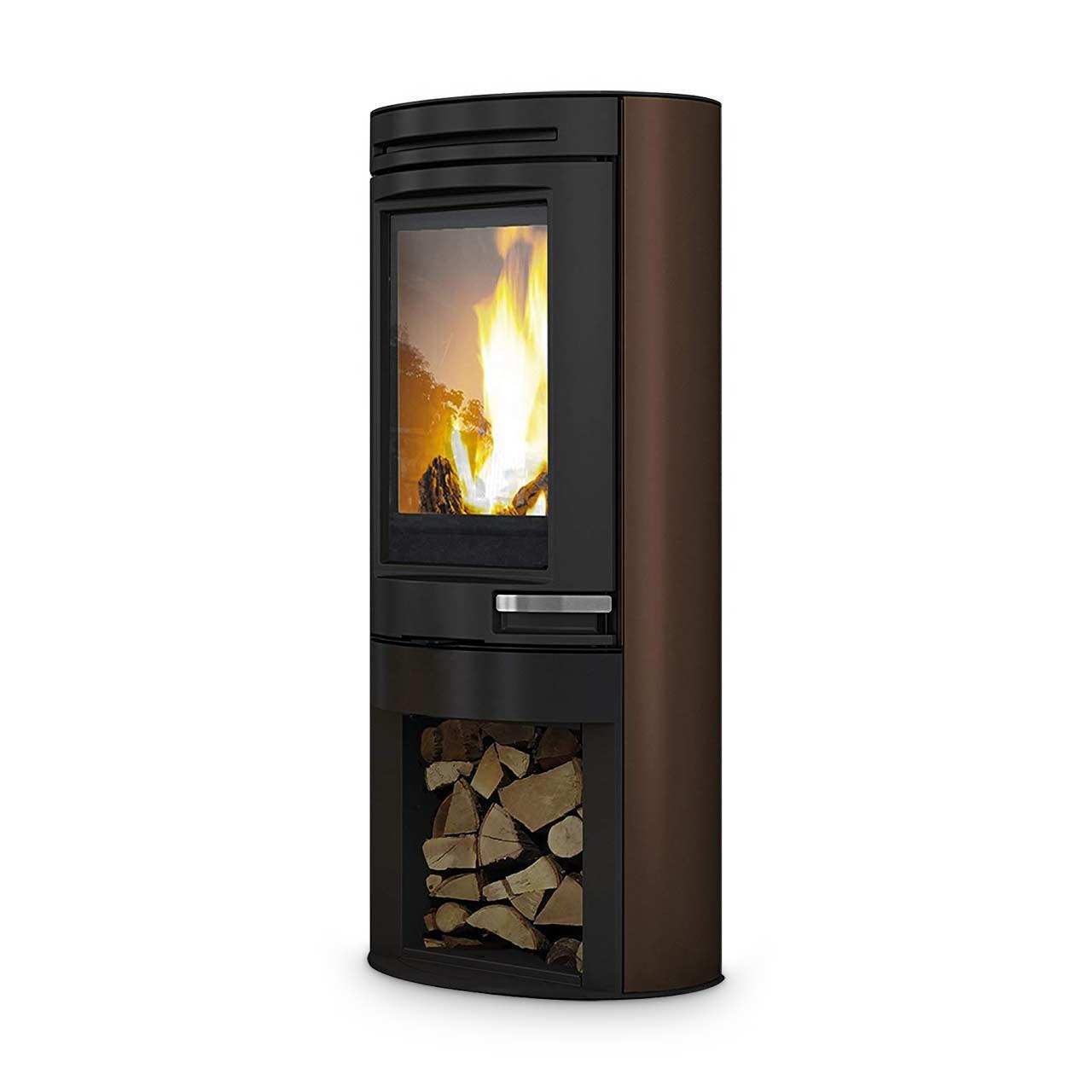 Kaminofen Edilkamin Tally Evo 8,1 kW - Ausführung: Stahl Bronze