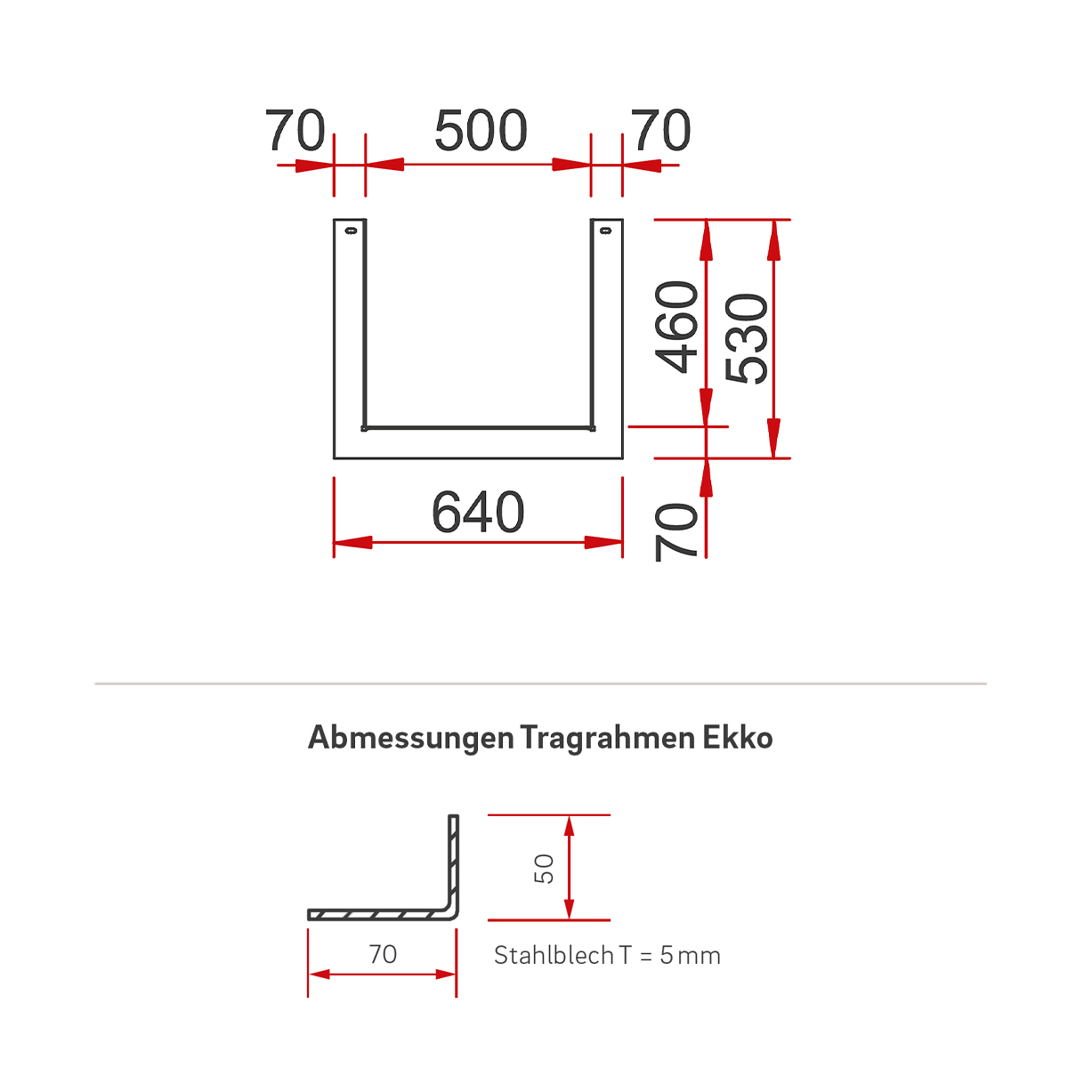 Tragrahmen für Türhöhe 57 cm  (Art.7052893)