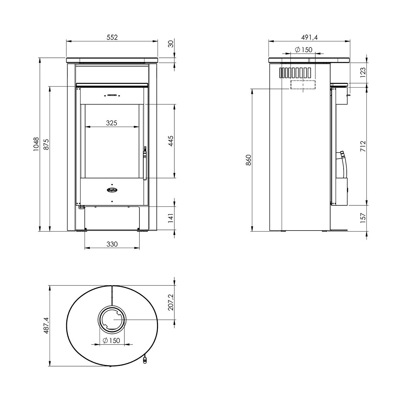 Kaminofen Fireplace Jakarta Speckstein Top 6 kW