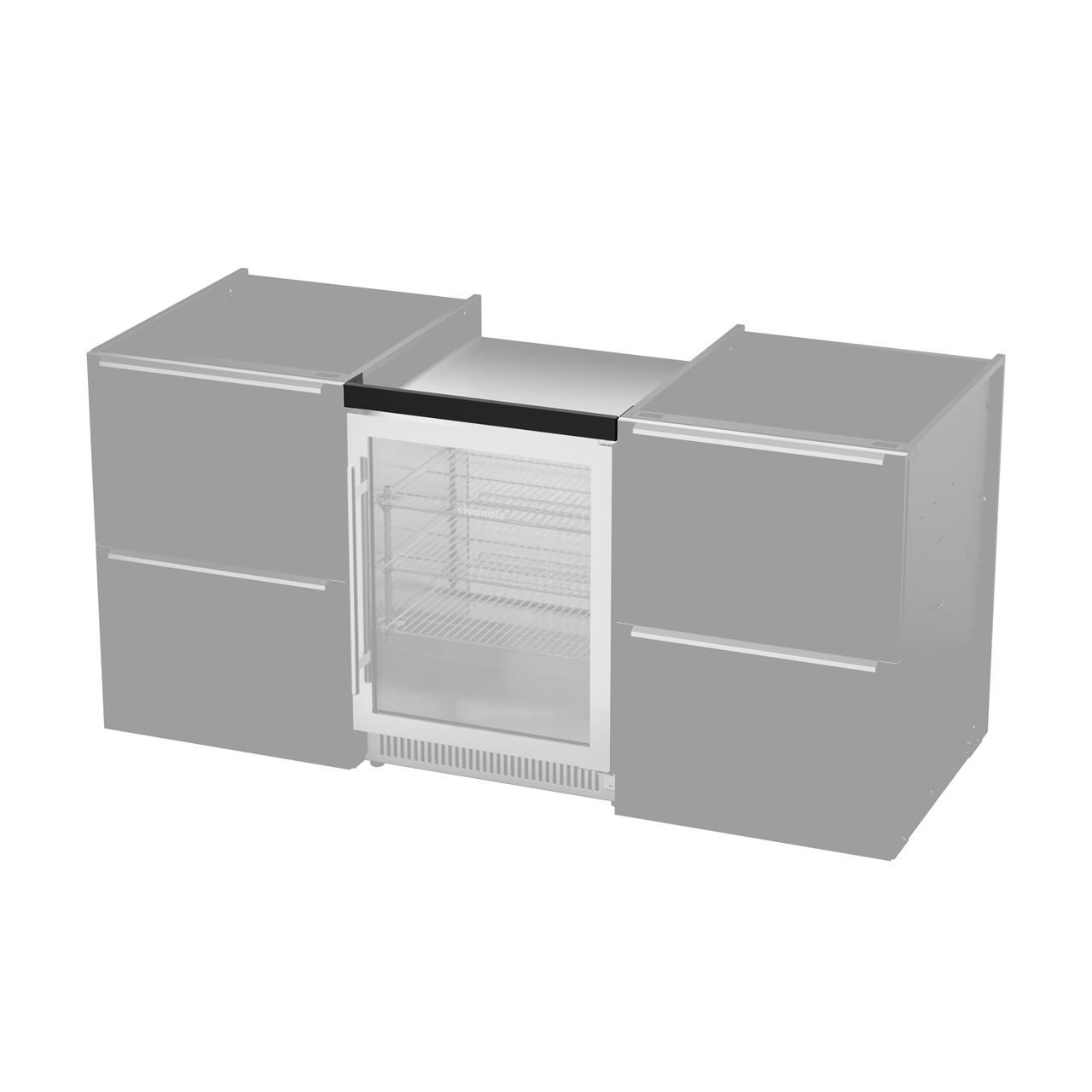 Outdoorküche vivandio elements / Blende Unterbau - Ausführung: Brückenblende für Unterbaugeräte 60x5cm, mattschwarz