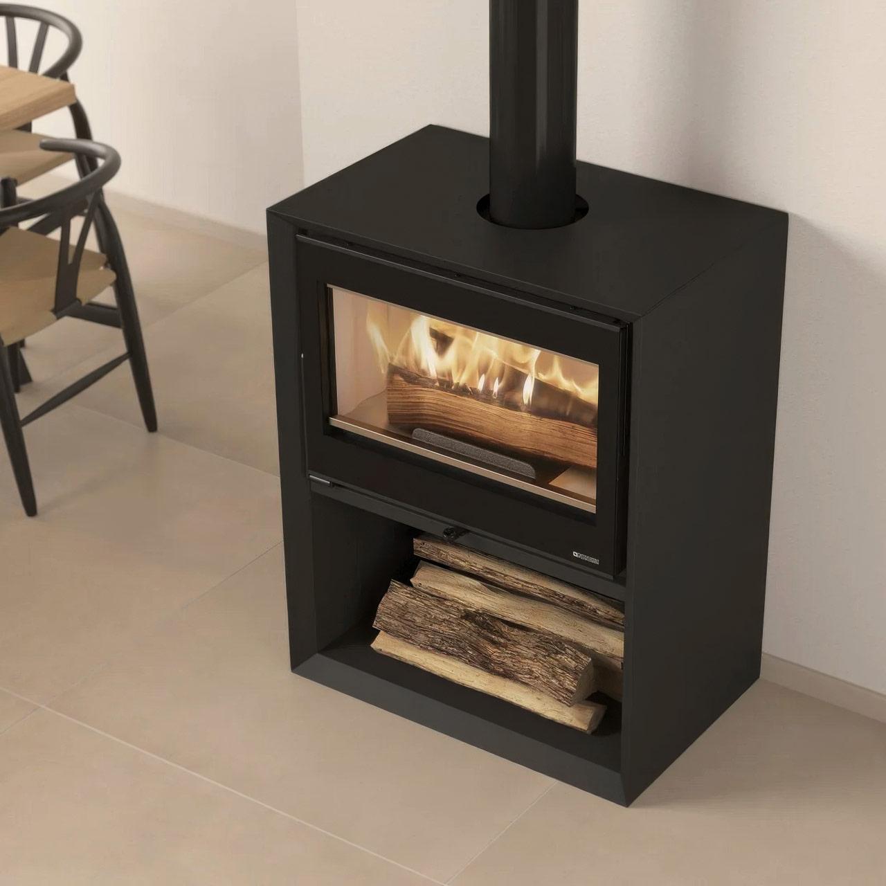 Kaminofen La Nordica Prestige Line Dante.16 12,4 kW - Ausführung: Dante.16 Con Portalegna