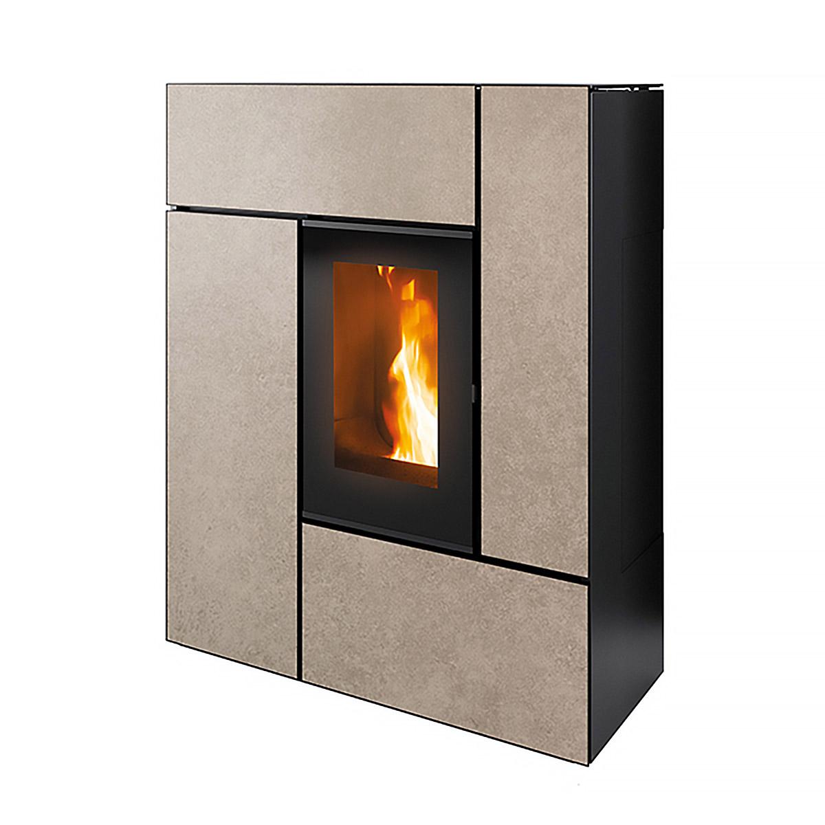 Pelletofen MCZ Feel Comfort Air Matic 12 Core R 12 kW - Verkleidung: 252 Materia Tortora