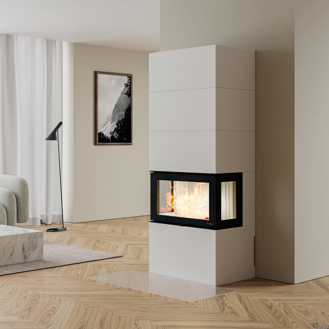Speicherofen Nordpeis Salzburg U 2,1 kW, 3-seitiger Grundofen