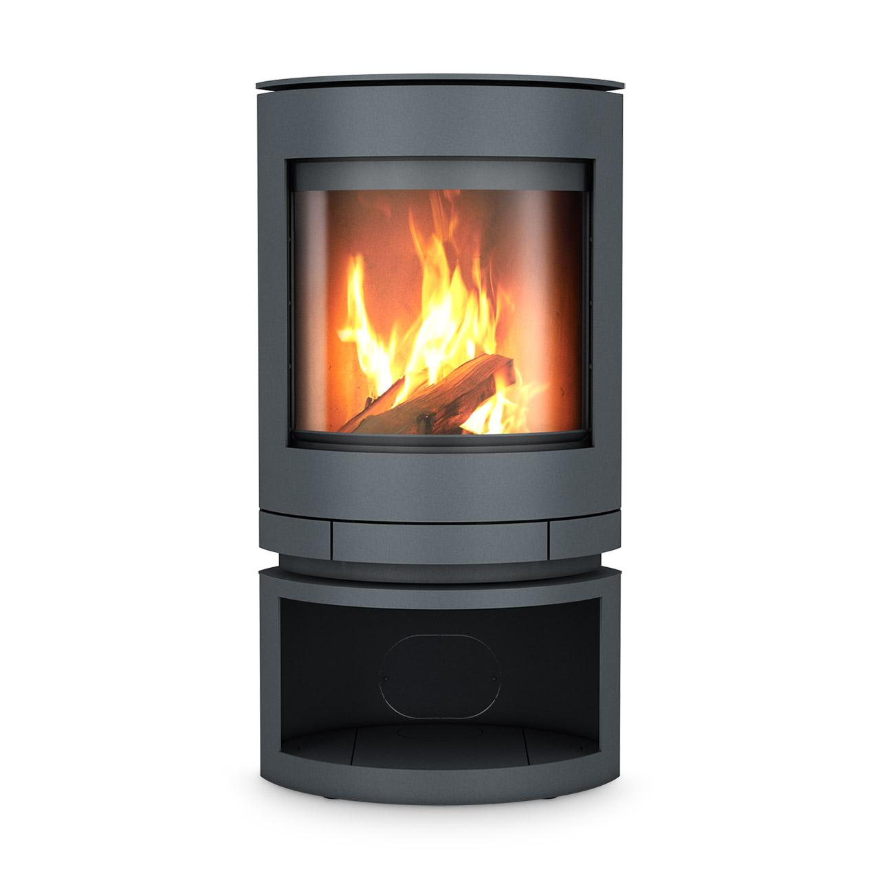 Kaminofen Skantherm Emotion S drehbar 4 kW - Ausführung: Emotion S drehbar, Korpus grau