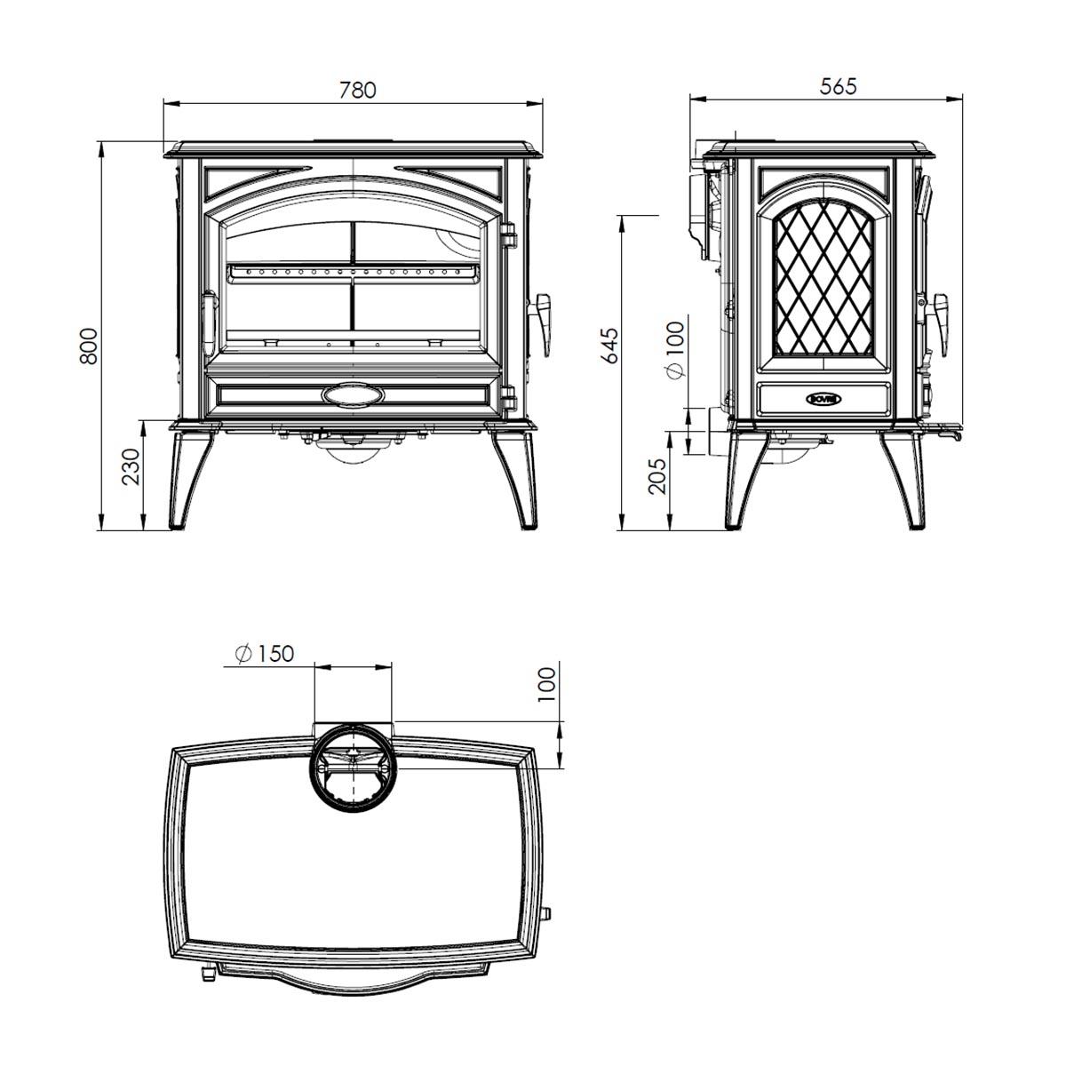 Kaminofen Dovre 760 WD, 12 kW