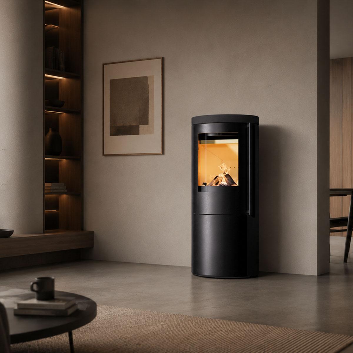 Kaminofen Vaio IQ 33 Naturstein Absolute Black Edition mit 6,3 kW inkl. Kaminbesteck - Ausführung: 1 Topplatte
