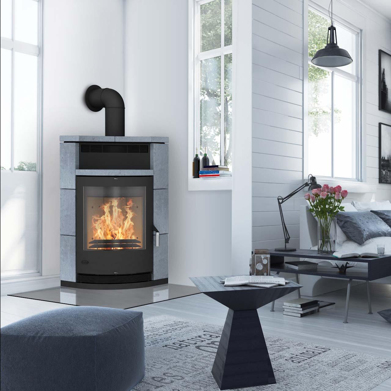 Kaminofen Fireplace Lyon Speckstein 8 kW