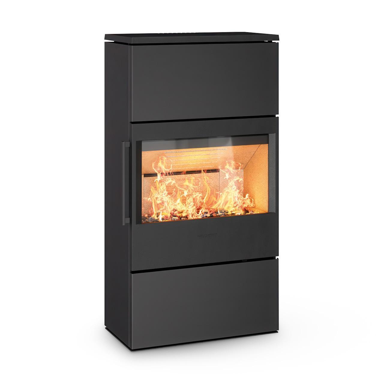 Kaminofen HWAM 5460 SmartControl Stahl 6,1 kW - Ausführung: 5460c schwarz - Rauchrohranschluss: Hinten
