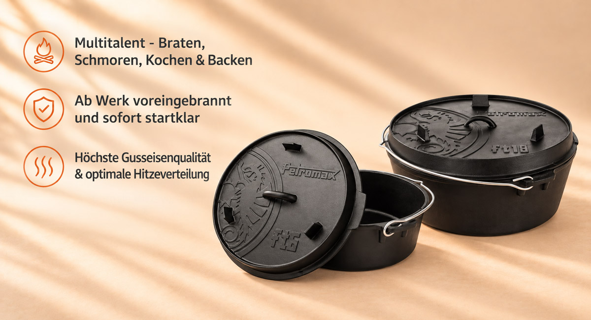 Titelbild, Petromax Feuertopf mit planem Boden Titelbild, Petromax Feuertopf mit planem Boden