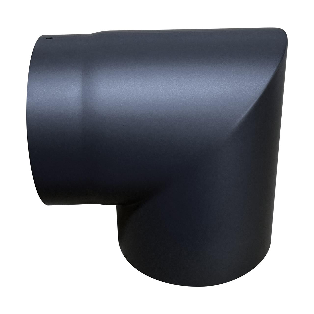 Ofenrohr Bogen 2tlg. starr geschliffen DN 180 mm 90° Schwarz