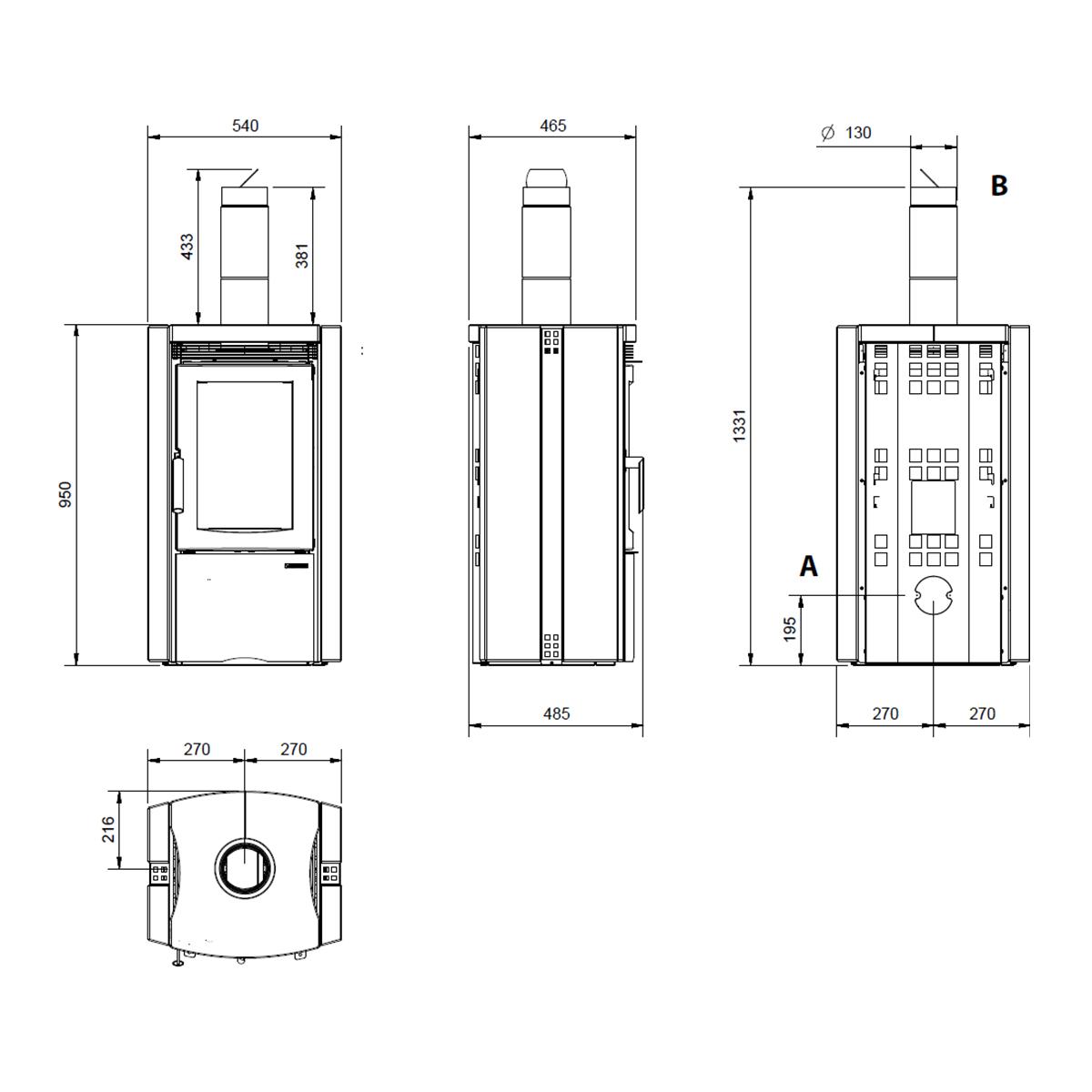 Kaminofen La Nordica Ester 5.0 mit 8 kW