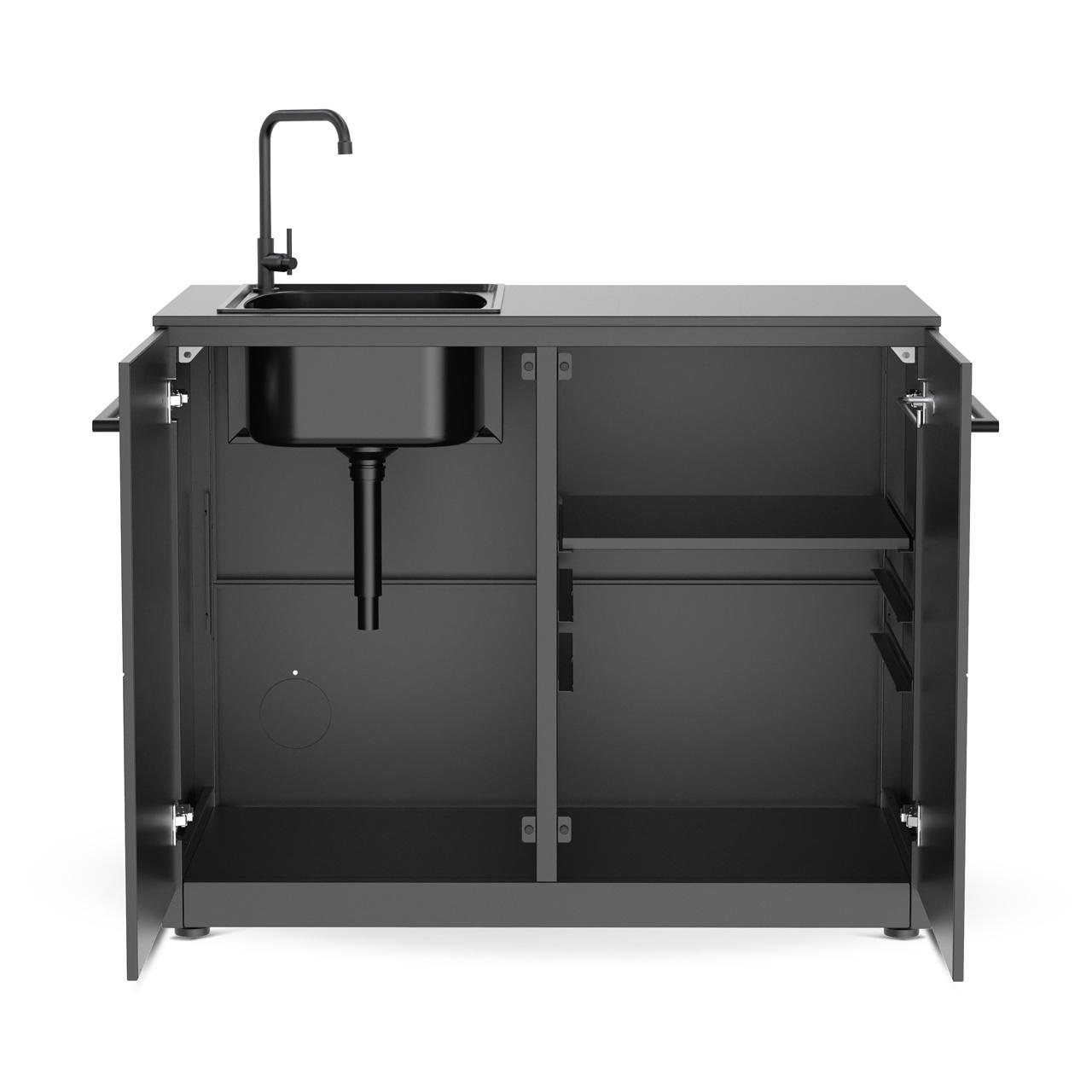 Outdoorküche Cozze Elements mit Combo 900 Plancha Grill und Spülmodul, Länge 3100 mm