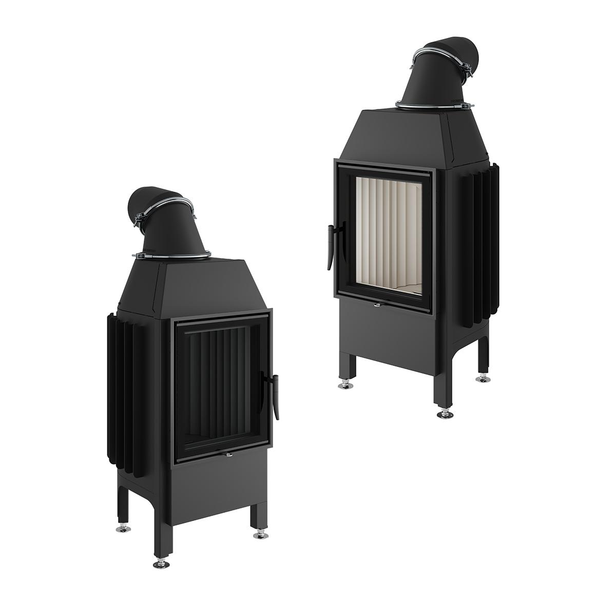 Kamineinsatz Spartherm Mini Z1 7 kW - Feuerraumauskleidung: weiß - Türanschlag: rechts